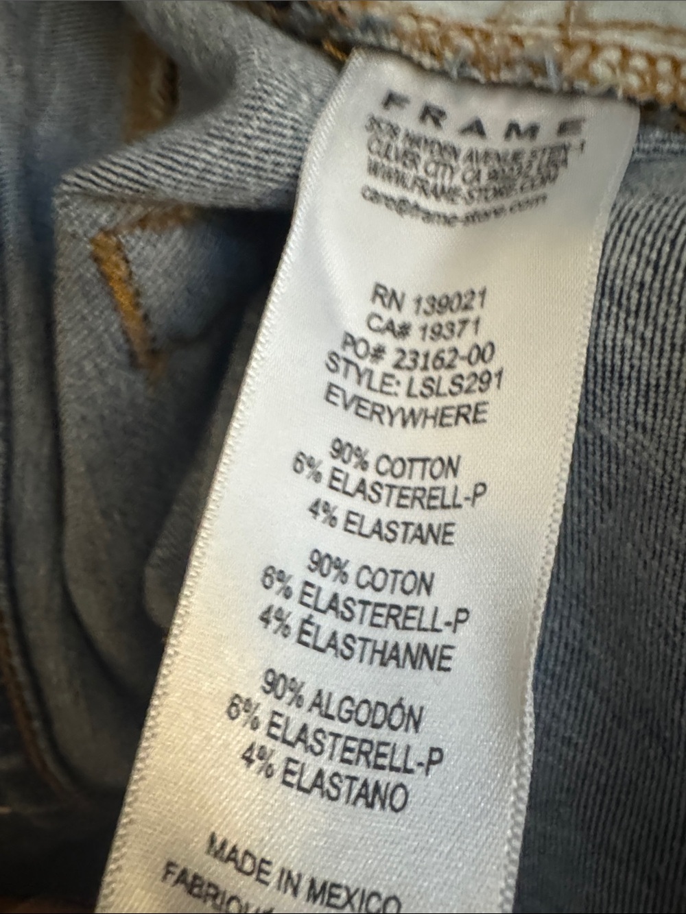 FRAME Le Sleek Straight Denim Jeans Ankle Cropped High-Rise Light Blue 32 Crop - Picture 8 of 8